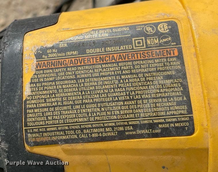 image for item MY9185 (3) miter saws