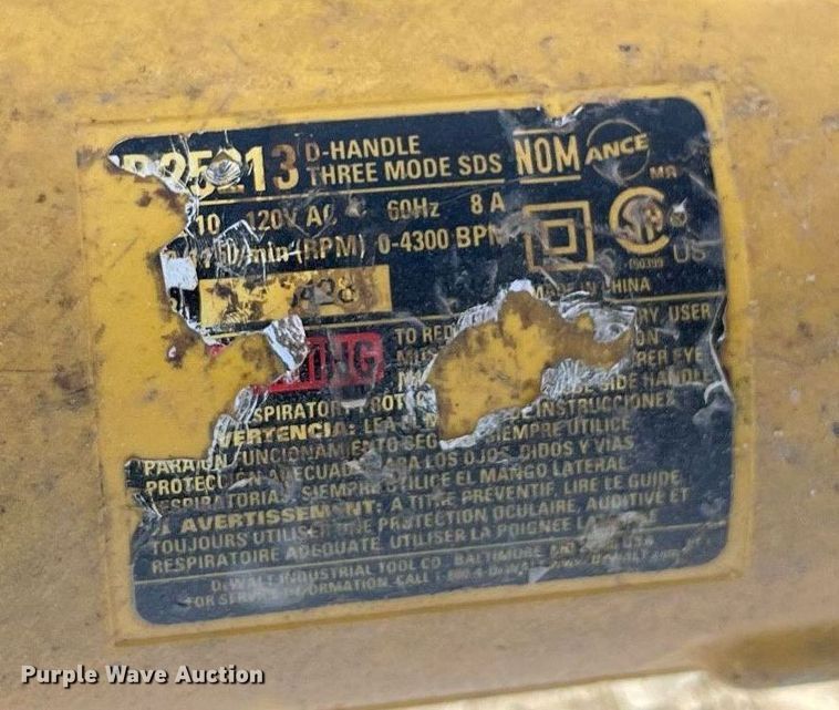 image for item MY9195 (4) DeWalt hammer drills