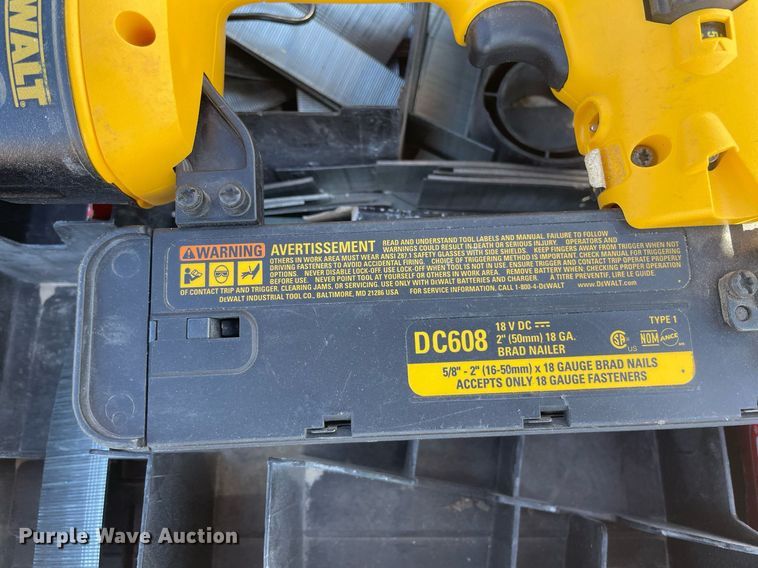 image for item MY9196 DeWalt DC608  brad nail gun