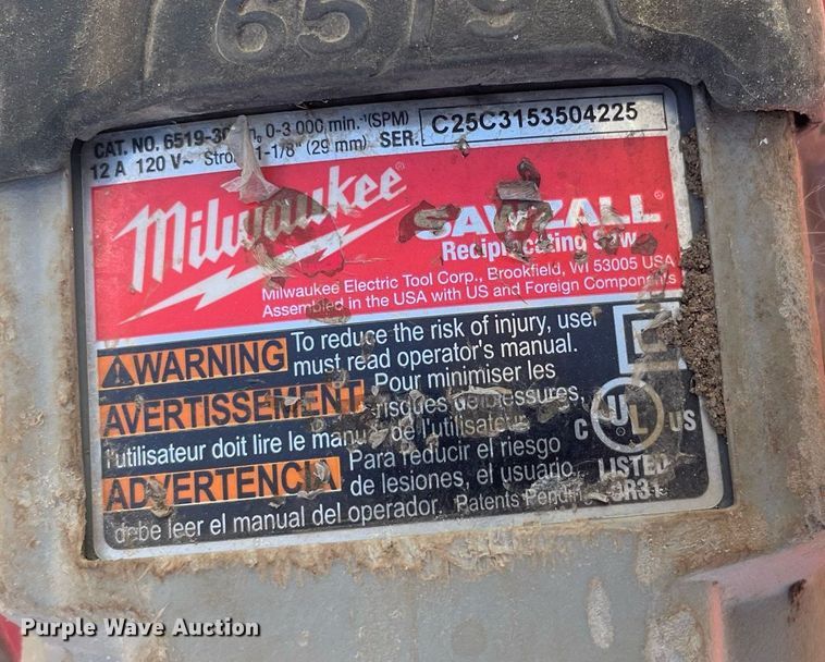 image for item MY9199 (5) Milwaukee reciprocating saws