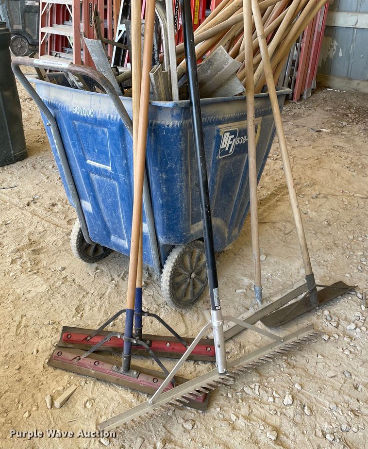 image for item MY9288 Approximately 35 concrete rakes and squeegees