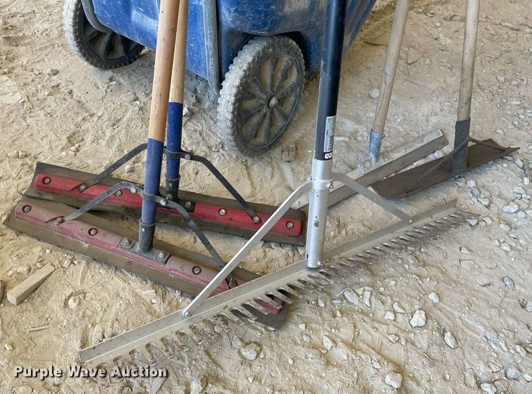 image for item MY9288 Approximately 35 concrete rakes and squeegees