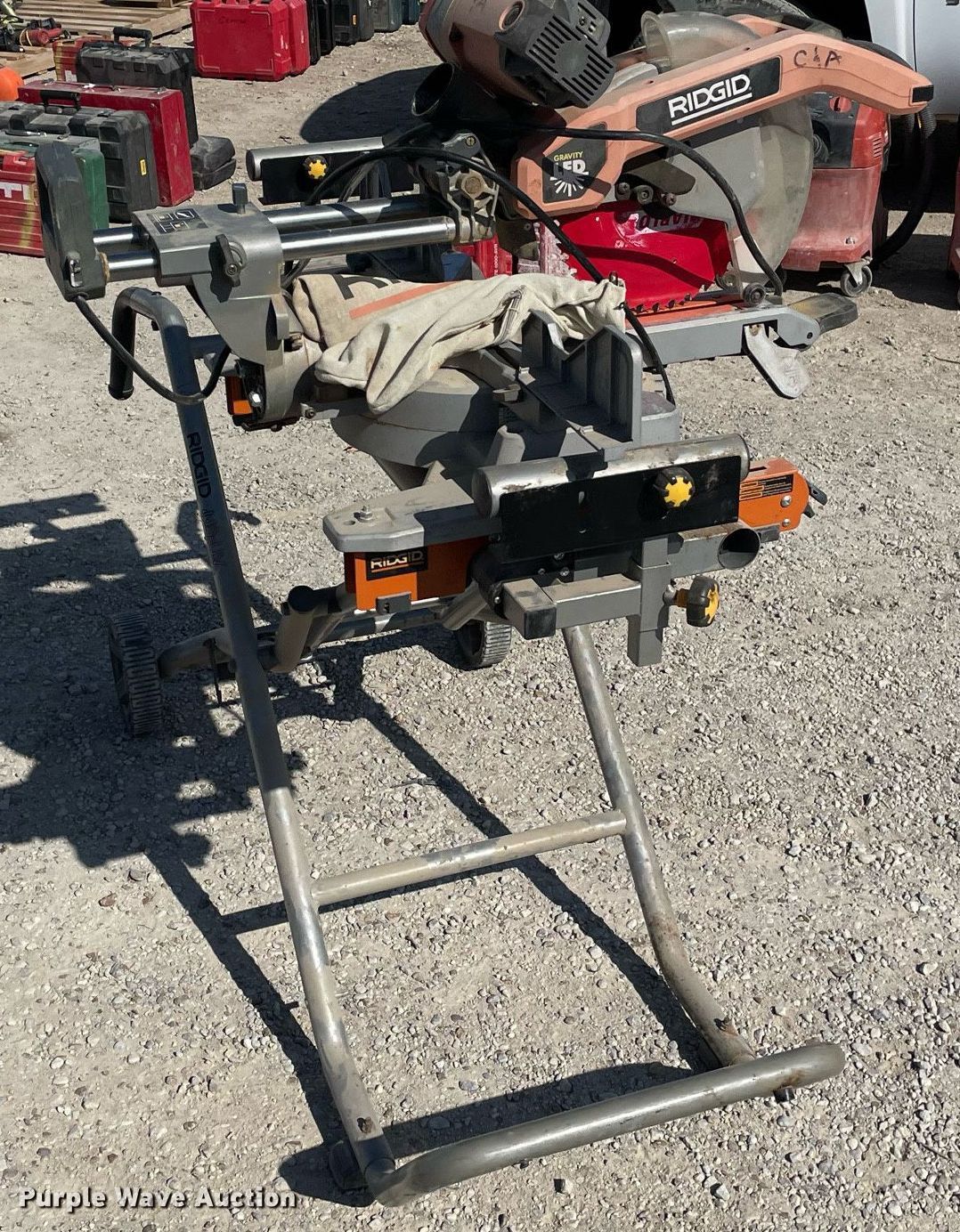 Ridgid MS255SR miter saw in Wichita, KS Item MY9186 sold Purple Wave