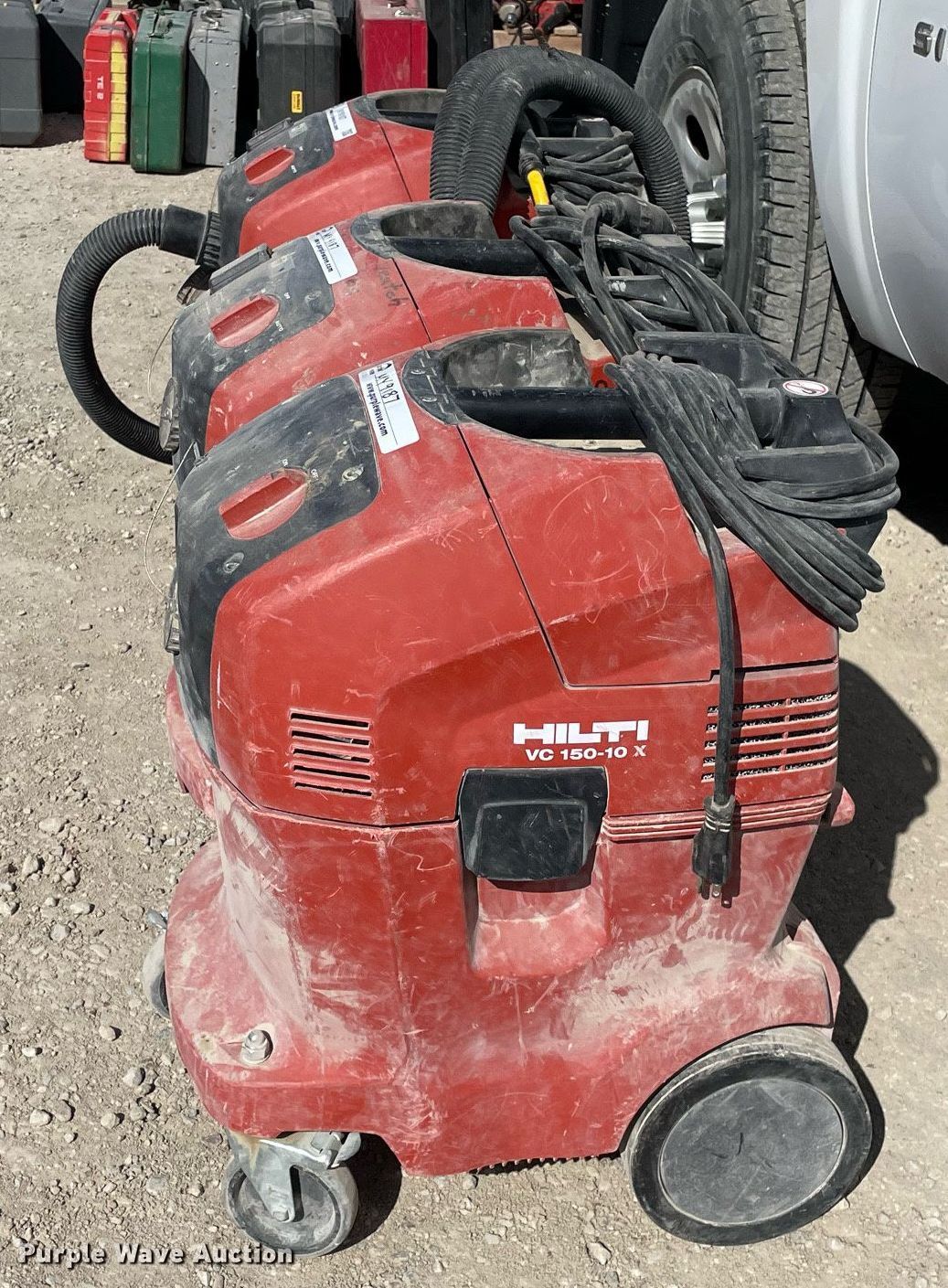 (3) Hilti VC150XE vacuums in Wichita, KS Item MY9187 sold Purple Wave