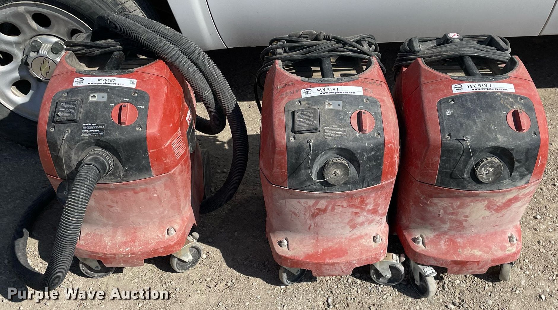 (3) Hilti VC150XE vacuums in Wichita, KS Item MY9187 sold Purple Wave