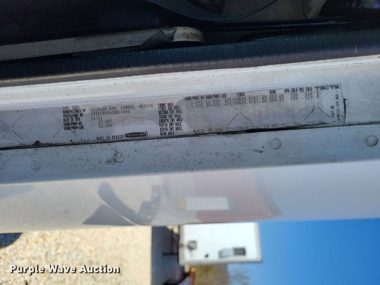 image for item DO3635 2012 Freightliner Coronado  glider kit semi truck