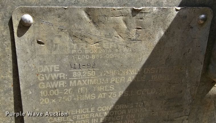 image for item DO4306 1993 Wilson CF-900  flatbed trailer