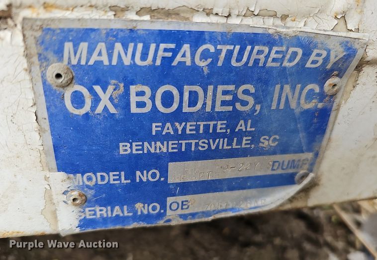 image for item DO4347 Ox Bodies 19-22YDS  dump bed