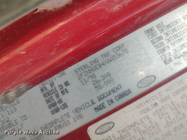 image for item DQ0466 1998  Sterling  dump truck