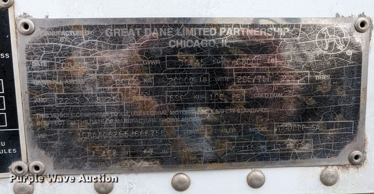 image for item DR6852 2005 Great Dane 7411TP-SA  dry van trailer