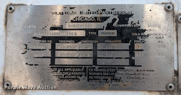 image for item DR6853 2007 Great Dane 7411TP-SA  dry van trailer