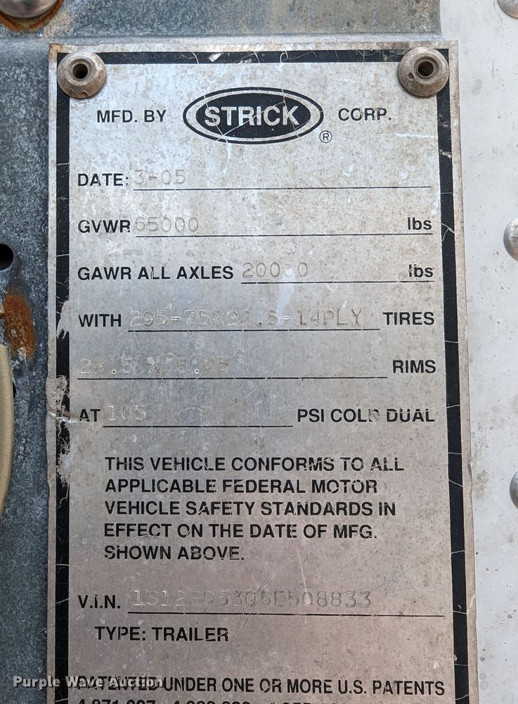 image for item DR6857 2006 Strick  dry van trailer