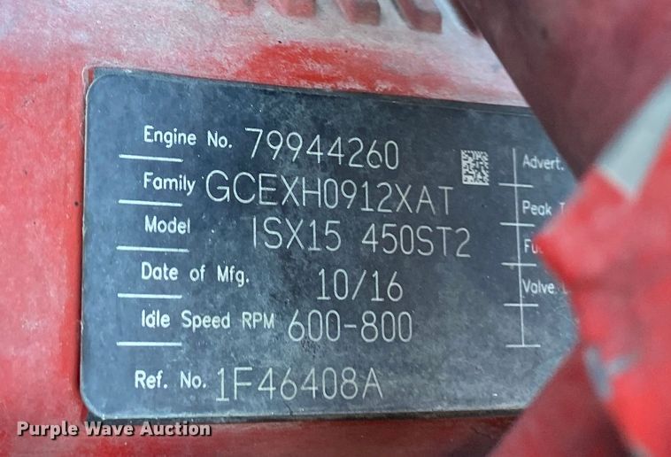 image for item JW9169 2017 International ProStar Plus 122  semi truck