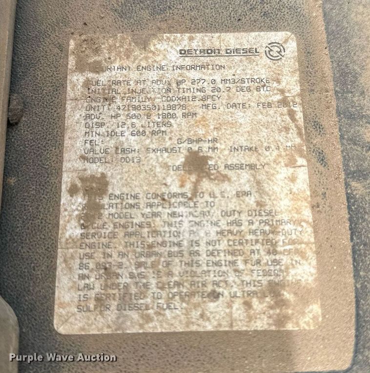 image for item KX9084 2013 Freightliner Cascadia  semi truck