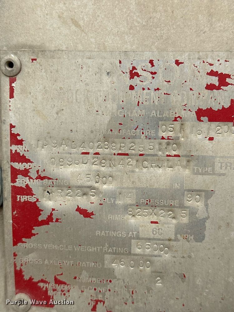 image for item KX9086 2008 Pinson  feed delivery trailer