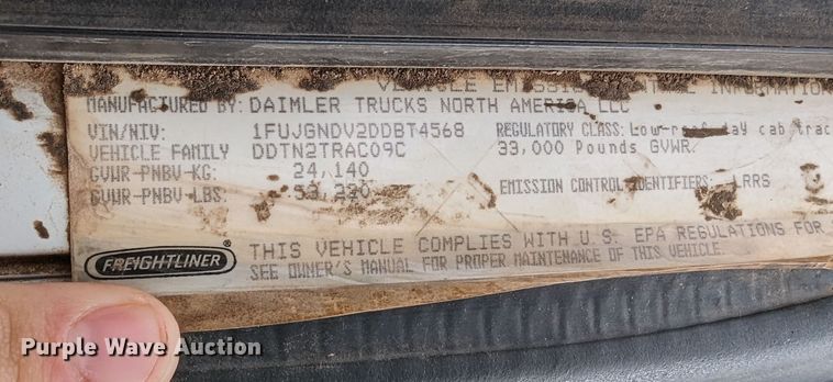 image for item LF9776 2013 Freightliner Coronado  semi truck