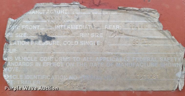 image for item LG9401 Equipment trailer