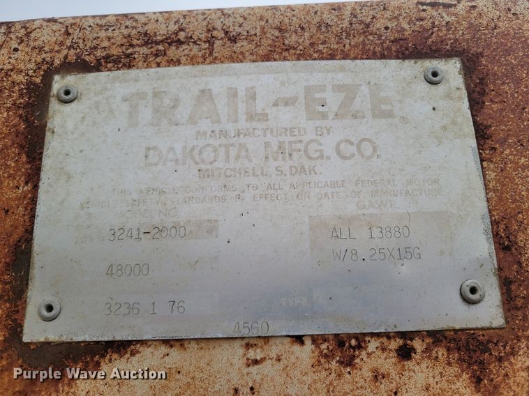 image for item LG9402 1976 Dakota Trail-EZE  tilt deck equipment trailer