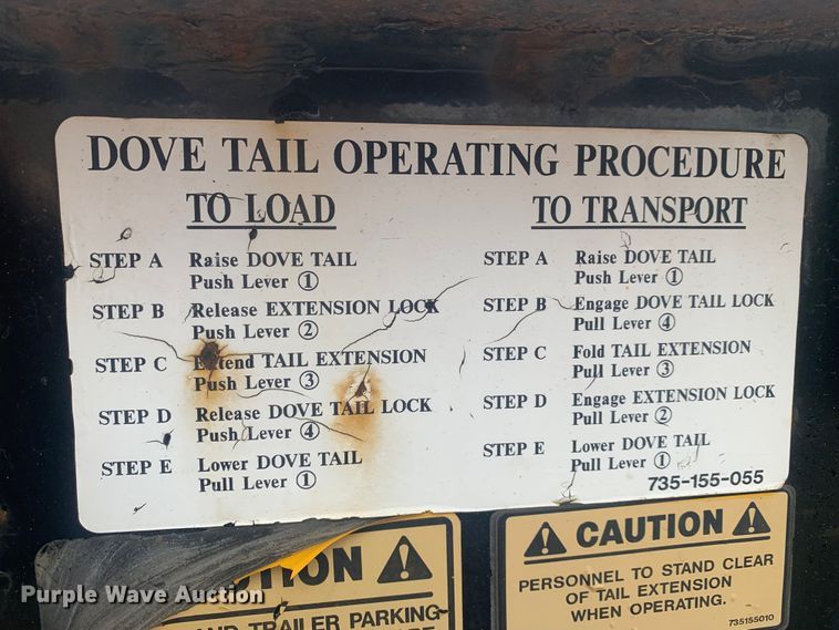 image for item LI9157 2005 Trail King TK70HT-482  drop deck trailer