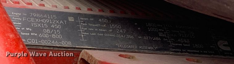 image for item LI9161 2016 Freightliner Cascadia  semi truck