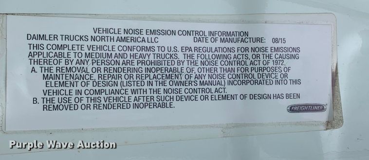 image for item LI9161 2016 Freightliner Cascadia  semi truck