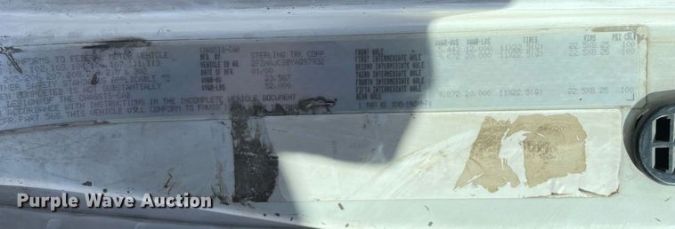 image for item LJ9545 2000 Sterling L7500  flatbed truck