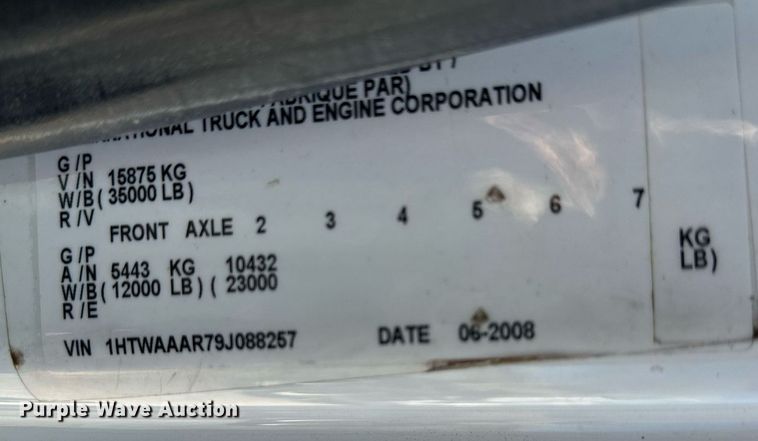 image for item MW9352 2009 International WorkStar 7300  utility / service truck