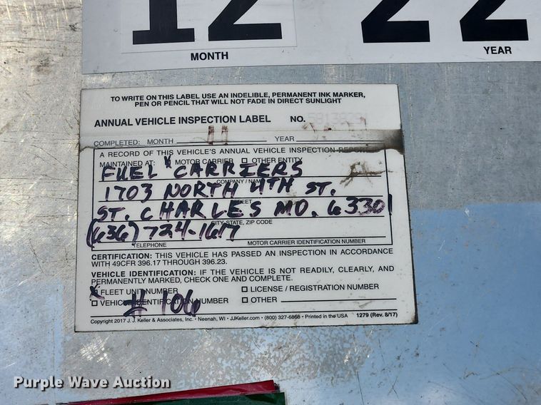 image for item MW9614 2003 Beall Bast-95-4SB  tank trailer