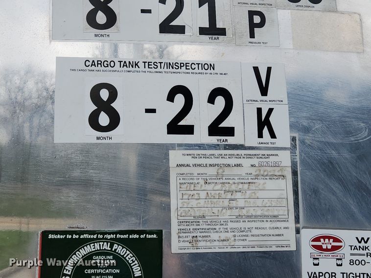 image for item MW9615 2007 LBT TAG-HA2-ESF9500X4DB  tank trailer