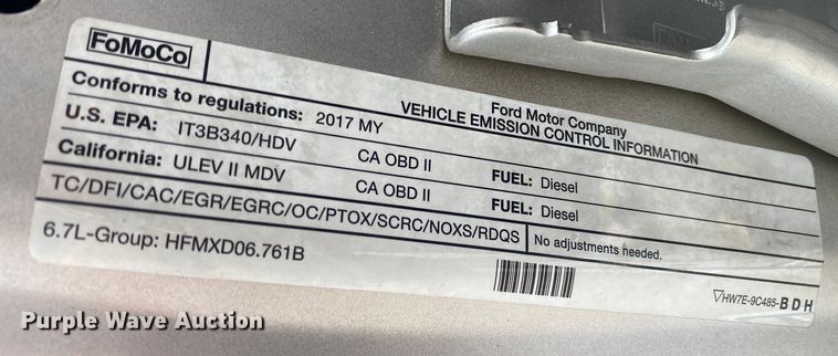 image for item DL7149 2017  Ford F250 Super Duty  Crew Cab pickup truck