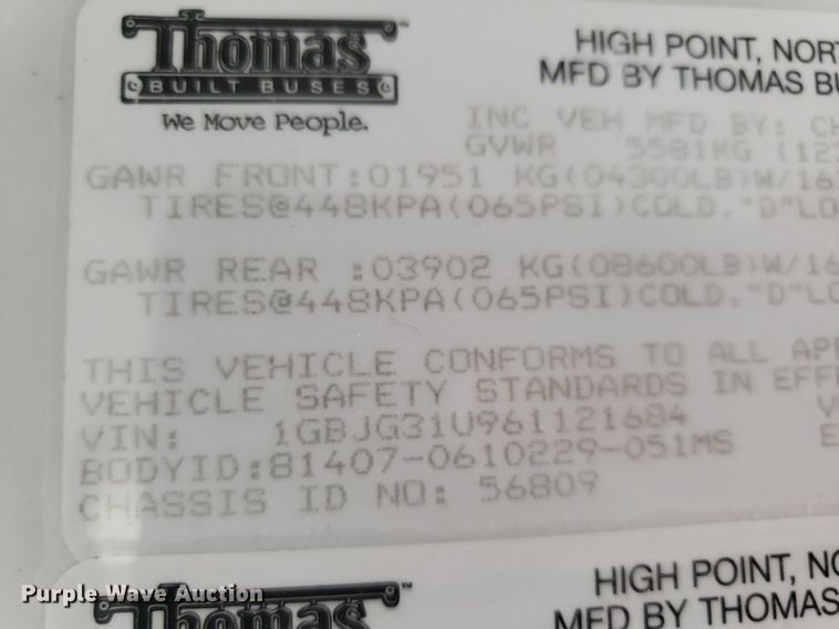 image for item DQ0534 2006 Chevrolet Express  school bus