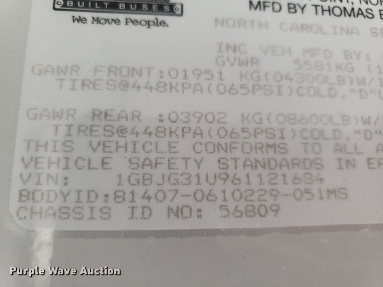 image for item DQ0534 2006 Chevrolet Express  school bus