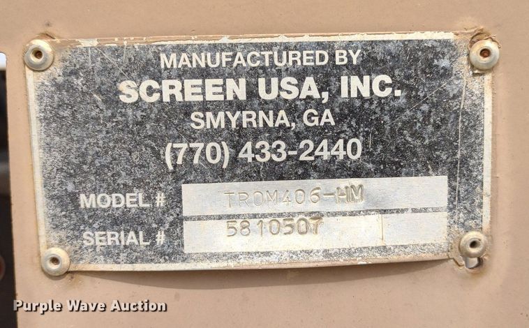 image for item DQ1626 Screen USA TROM406-HM  trommel screen