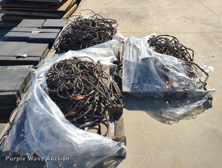 image for item DQ1638 (3) pallets of cable slings