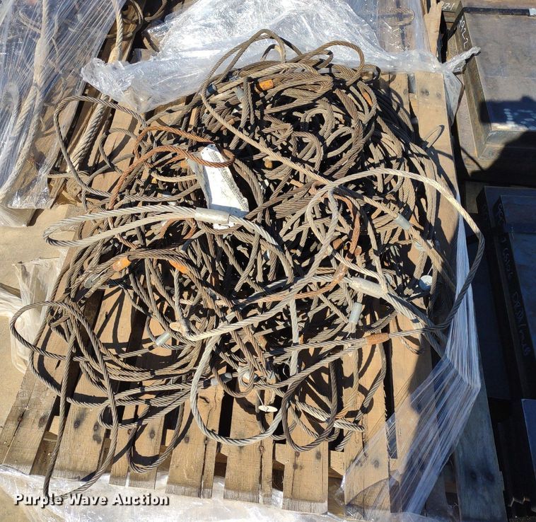 image for item DQ1638 (3) pallets of cable slings