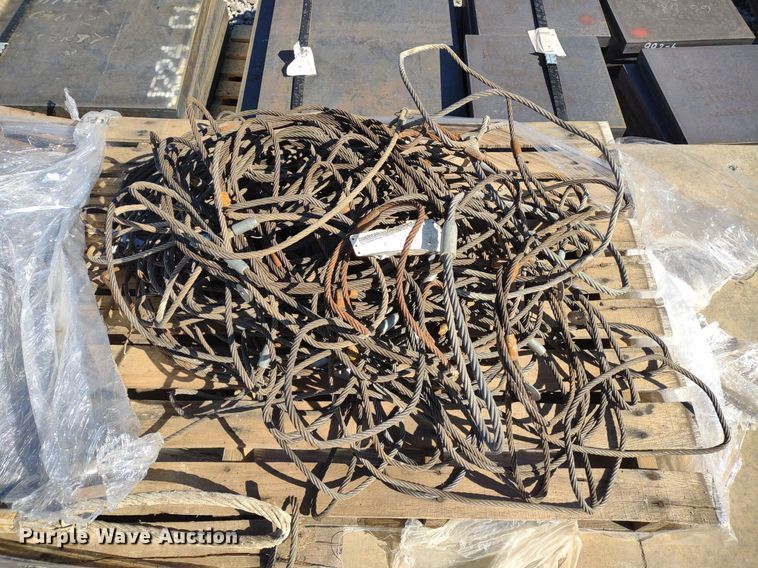 image for item DQ1638 (3) pallets of cable slings