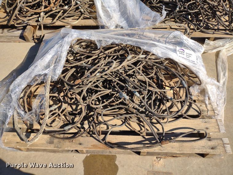 image for item DQ1638 (3) pallets of cable slings