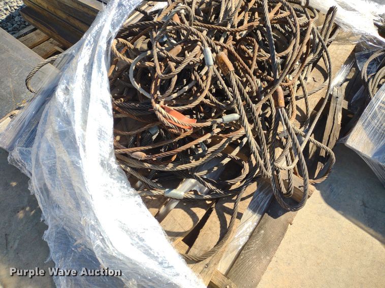 image for item DQ1638 (3) pallets of cable slings
