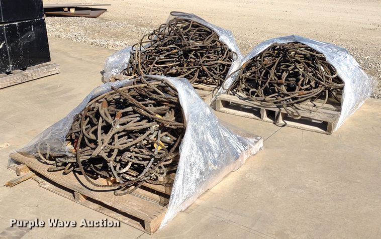 image for item DQ1639 (3) pallets of cable slings