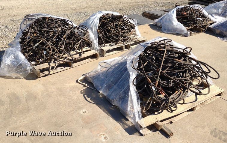 image for item DQ1639 (3) pallets of cable slings