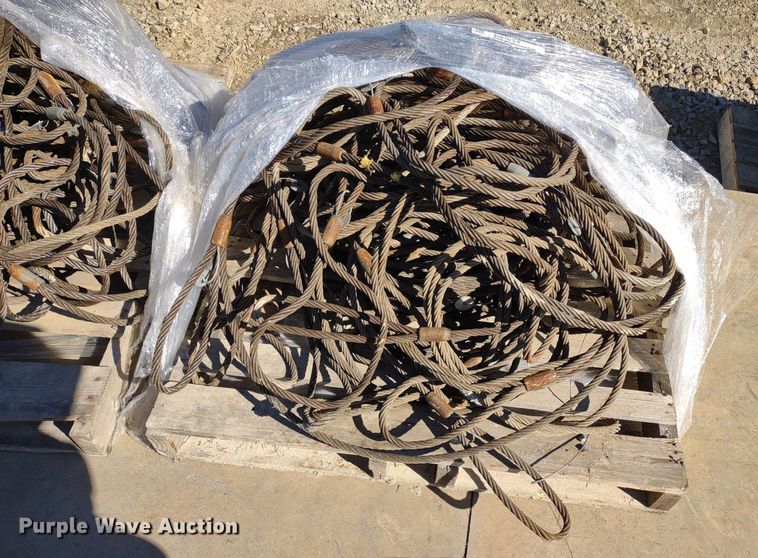 image for item DQ1639 (3) pallets of cable slings