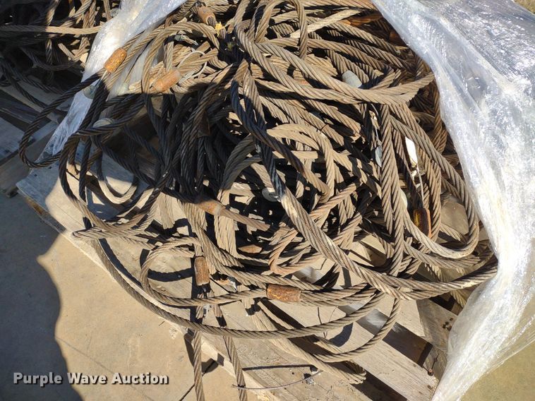 image for item DQ1639 (3) pallets of cable slings