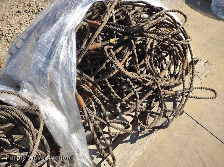 image for item DQ1639 (3) pallets of cable slings