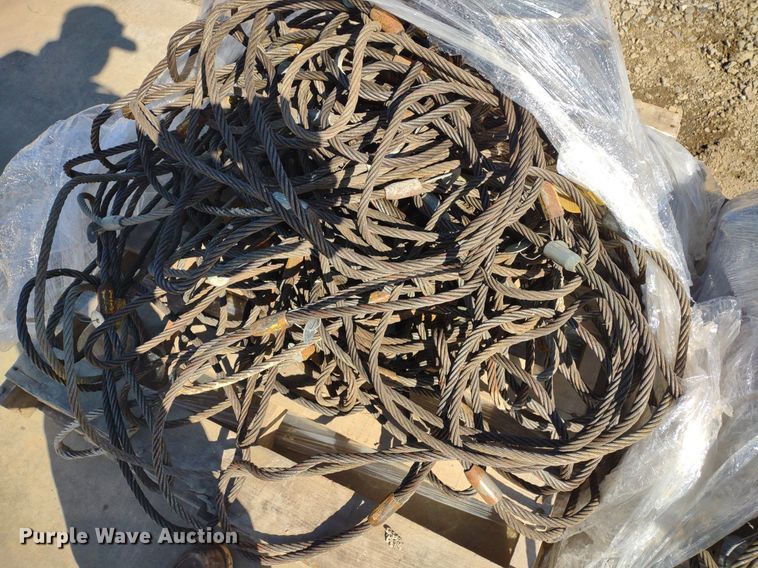 image for item DQ1639 (3) pallets of cable slings