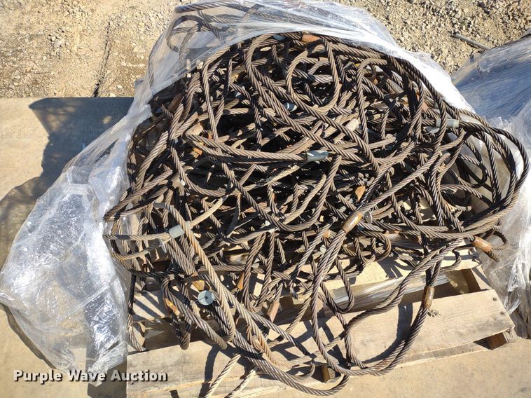 image for item DQ1639 (3) pallets of cable slings