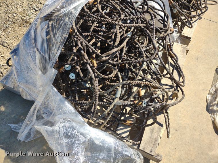 image for item DQ1639 (3) pallets of cable slings