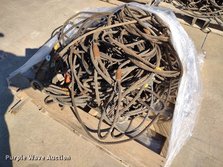 image for item DQ1639 (3) pallets of cable slings
