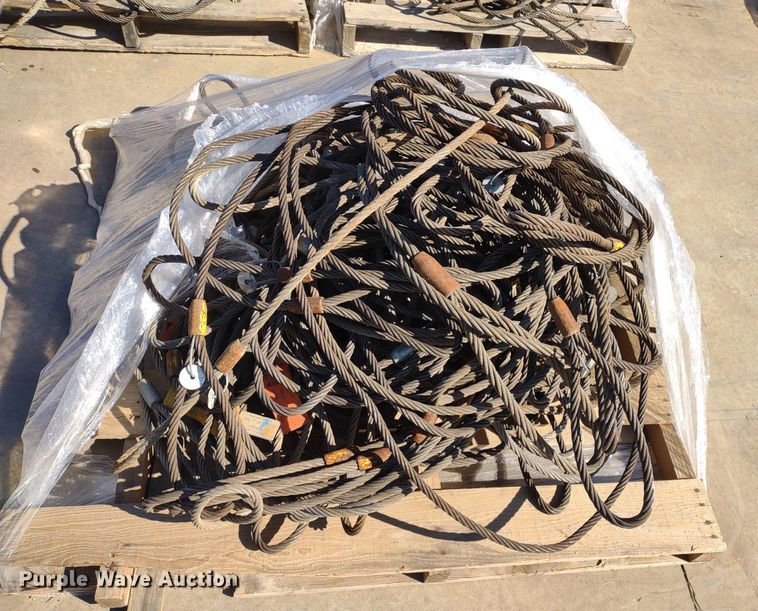 image for item DQ1639 (3) pallets of cable slings
