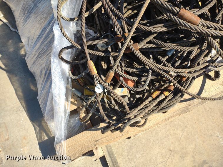 image for item DQ1639 (3) pallets of cable slings