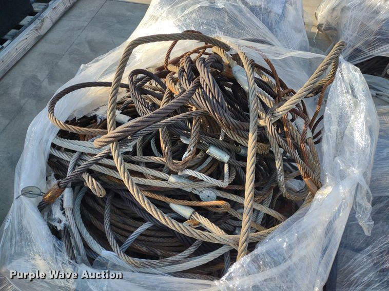 image for item DQ1674 (4) pallets of cable slings